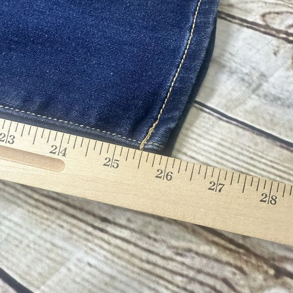 MICHAEL KORS Womens Jeans 8P Blue Izzy Skinny Dark Blue Stretch Denim‎ Mid Rise